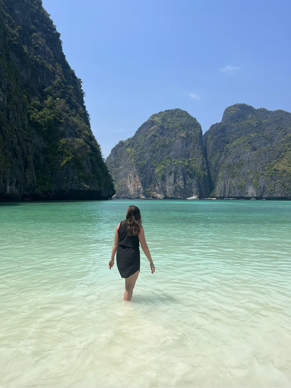 Lucy wading in Thailand